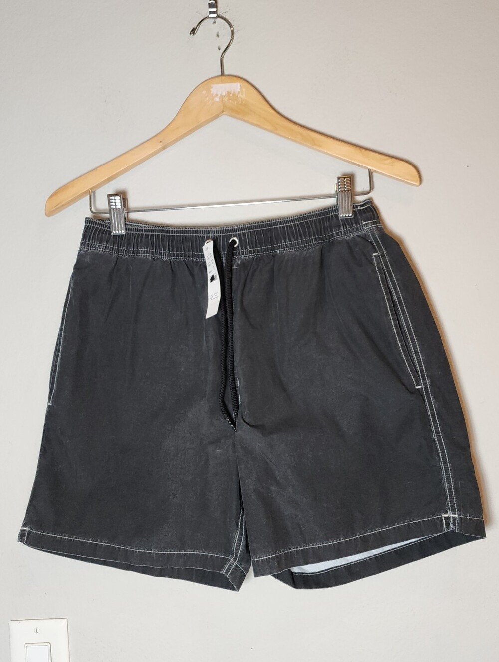 NWT J. Crew OARSMAN 5" Grey Swim Trunks Men's Size Small Pull On 4 Pockets